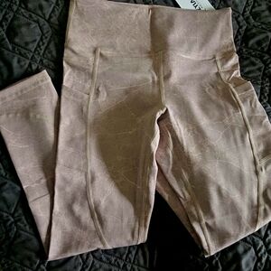 ZYIA Pink Granite Pocket Leggings 6/8